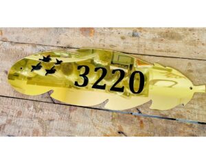 Golden Acrylic Flat Number Plate