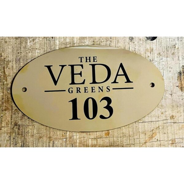 Golden Engraved Metal Room Number Plate 600x600 1