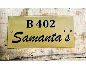 Golden SS Laser Engraved Name Plate1