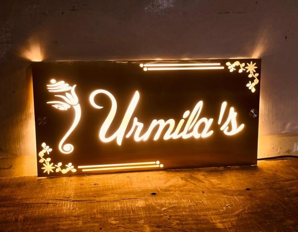Golden Stainless Steel 304 Grade LED Waterproof Name Plate 3