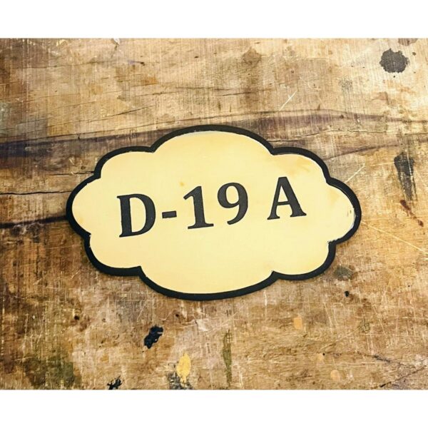 Golden Stainless Steel Lazer Engraved Door Number Plate