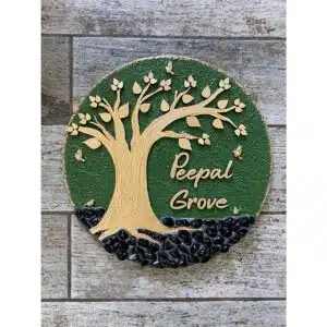 Golden Tree Green Around Name Plate