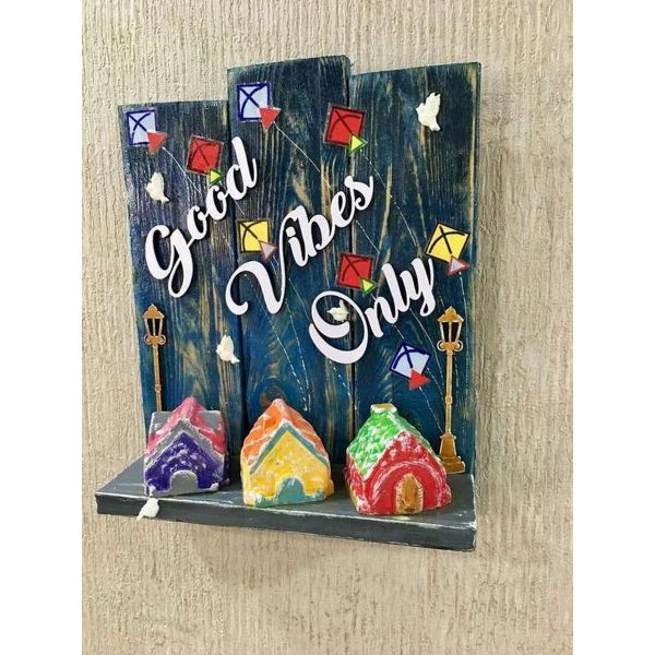 Good Vibes Only Wooden Name Plate 1