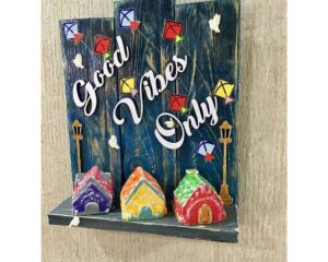 Good Vibes Only Wooden Name Plate 1