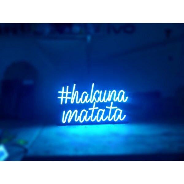 Hakuna Matata Neon Sign Ice Blue Neon 3