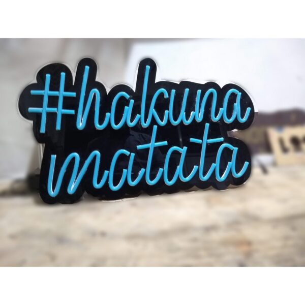 Hakuna Matata Neon Sign Ice Blue Neon 4