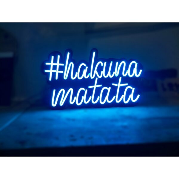 Hakuna Matata Neon Sign Ice Blue Neon