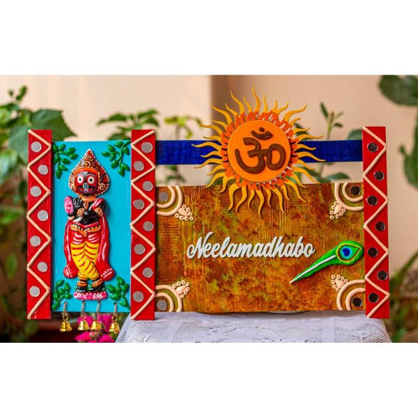 Hand Moulded Neelamdhabo Wooden nameplate