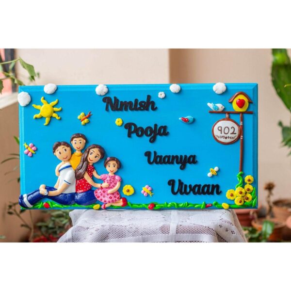 Handcrafted Customized Big Family Nameplate