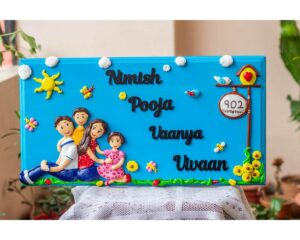 Handcrafted Customized Big Family Nameplate