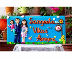 Handcrafted Customized Family Nameplate