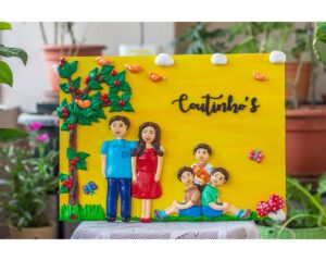 Handcrafted Customized Nature Themed Family Nameplate 2