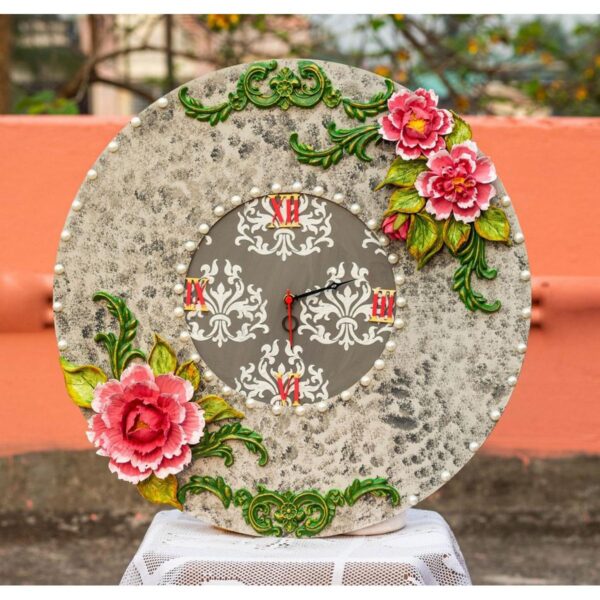 Handcrafted Floral Victorian Clock 1
