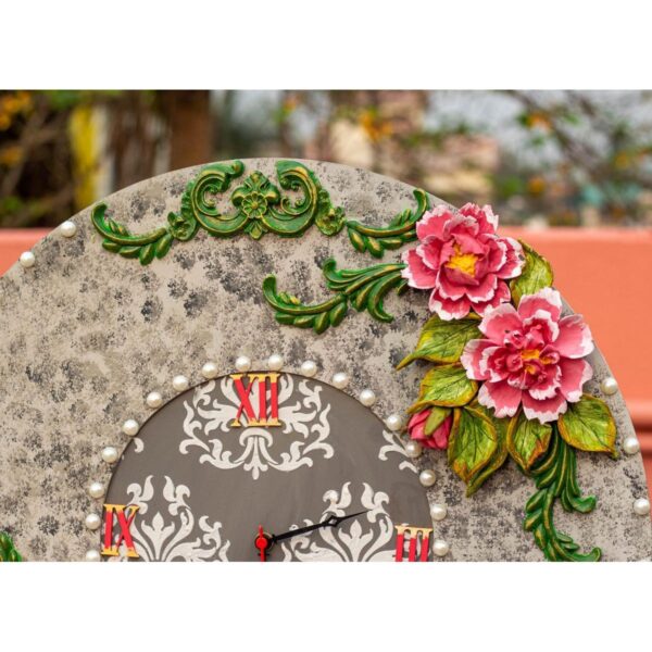 Handcrafted Floral Victorian Clock 3