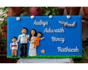 Handcrafted Indian Airforce Family Nameplate