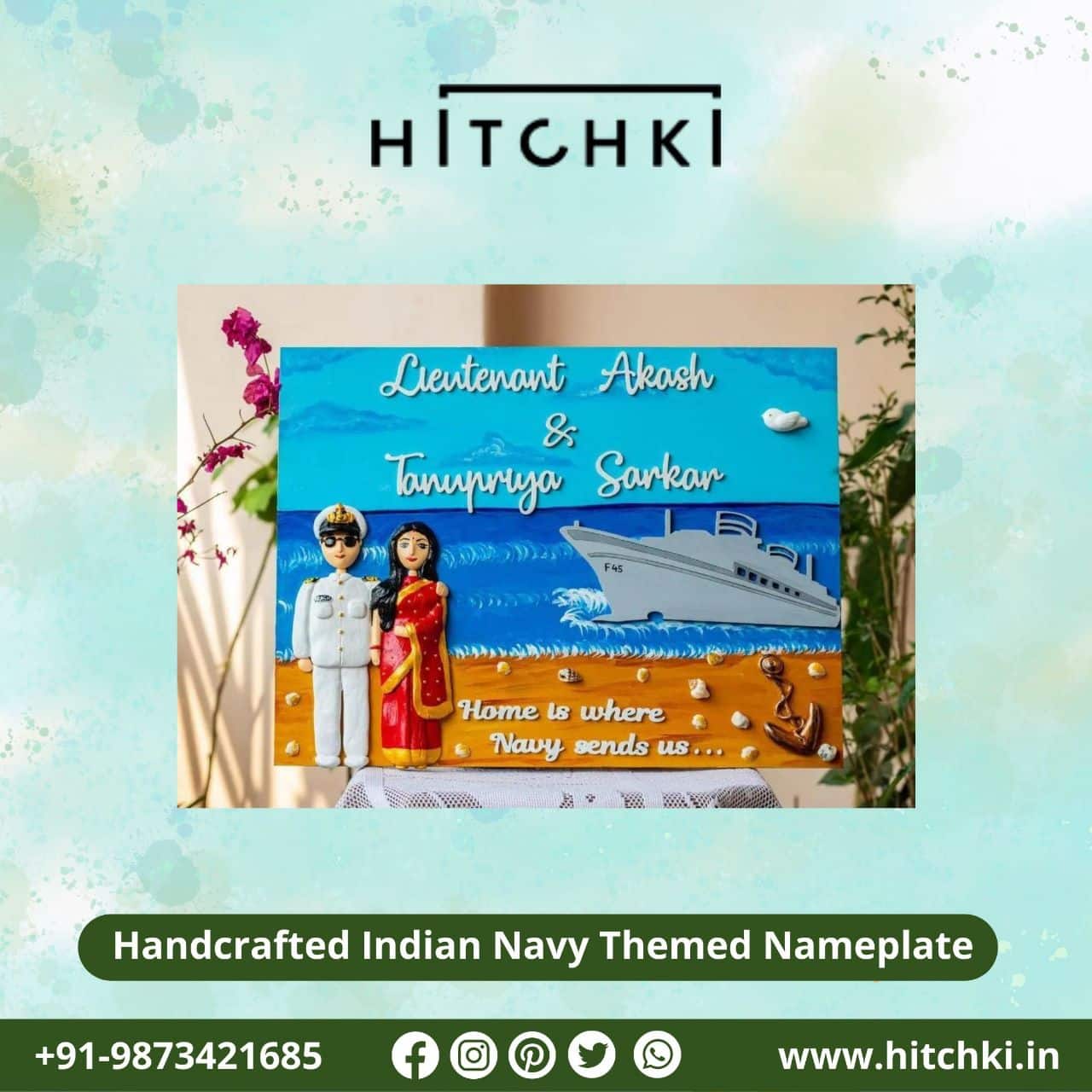 Golden Acrylic Embossed Letter Nameplates HITCHKI