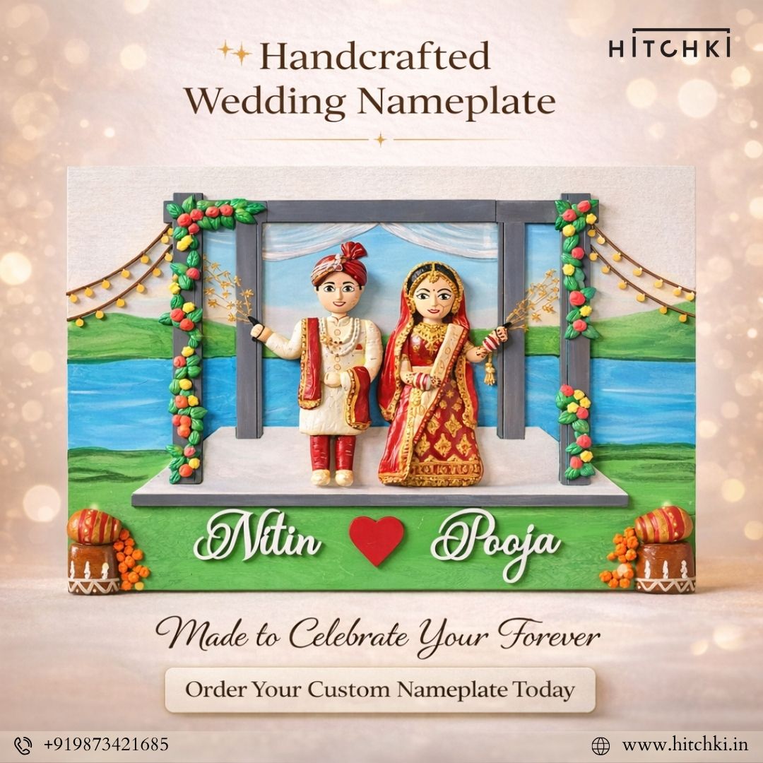 Handcrafted Wedding Nameplate