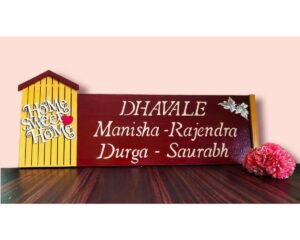 Handcrafted Wooden Designer Nameplate