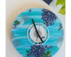 Handmade Blue Wall Clock For Living Room Bedroom