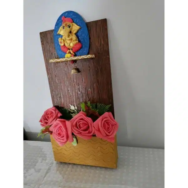 Handmade Ganesha Flower Nameplate2