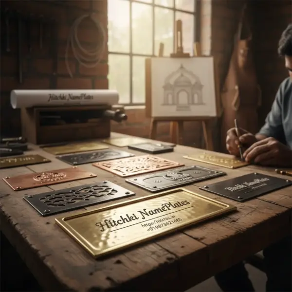 Handmade Metal Nameplates India Custom Durable Designs by Hitchki NamePlates