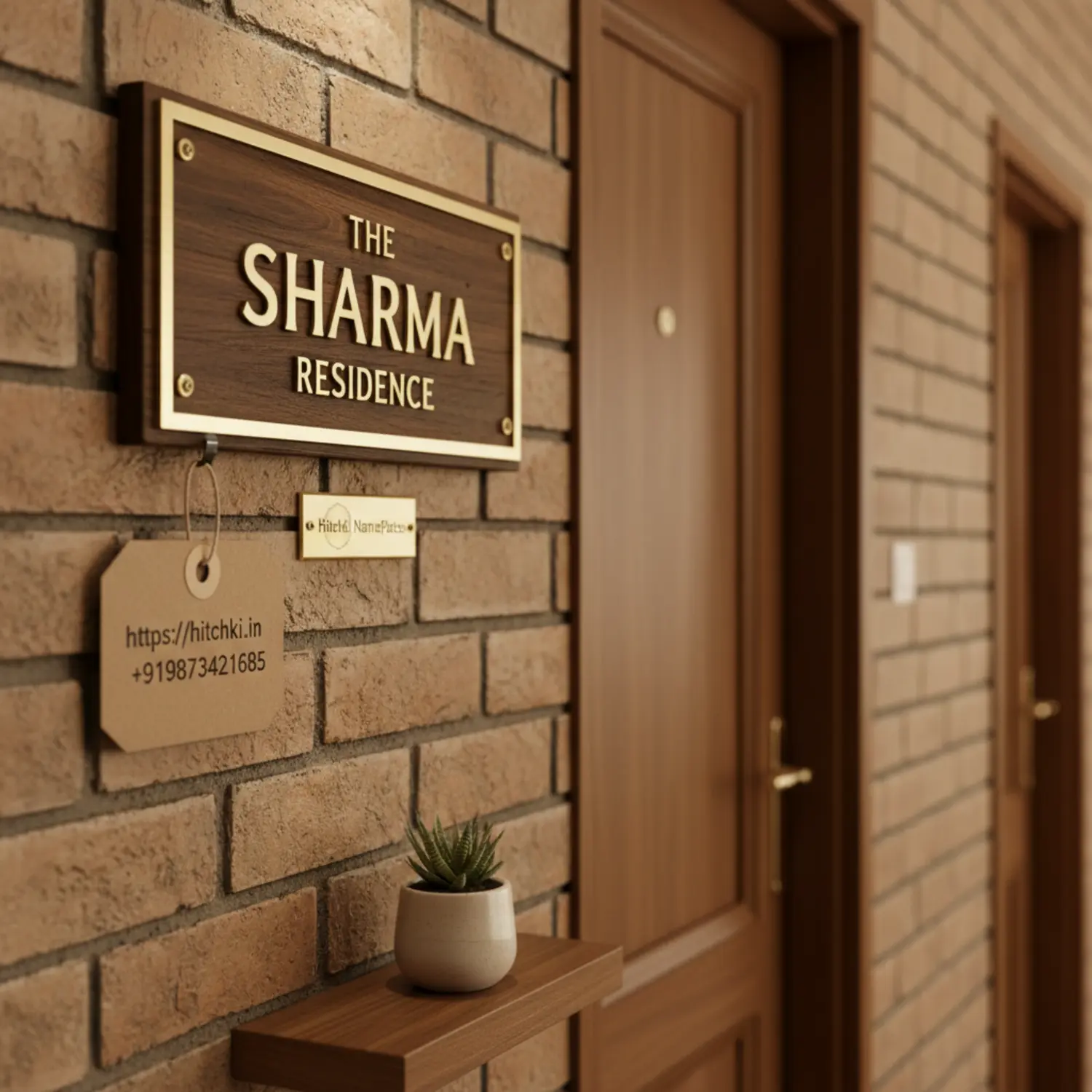 Handmade nameplates for apartments