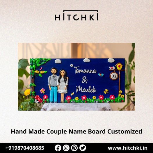 Handmade couple Name Boards for Home
