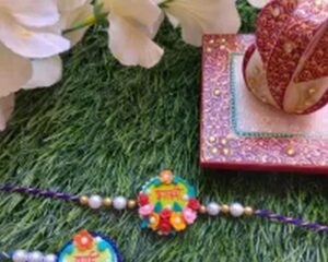 Handmade customized couple rakhi for your bhai bhabhi