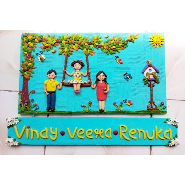Handmade customized family nameplate for your home