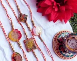 Handmade customized resin rakhi for your brother