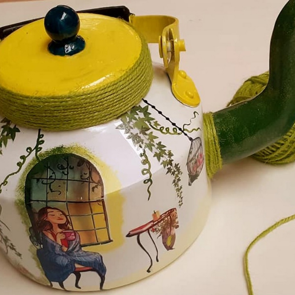 Handcrafted Nature Themed Kettle  