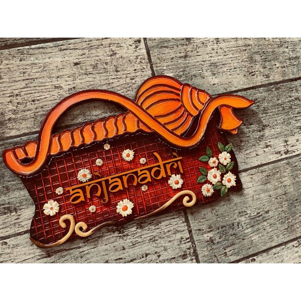 Hanuman Ji Gada Family Nameplate (3)