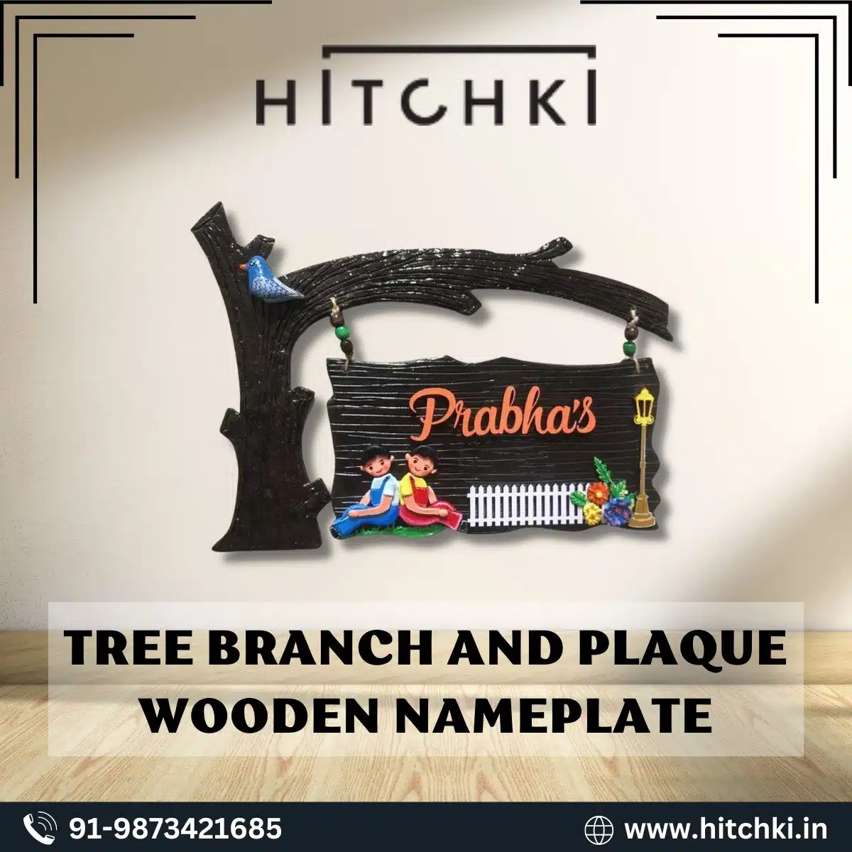 Hitchki Selling Tree Branch And Plaque Wooden Name Plate Online