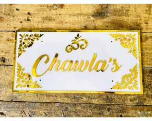 Home Name Plate Acrylic material 1