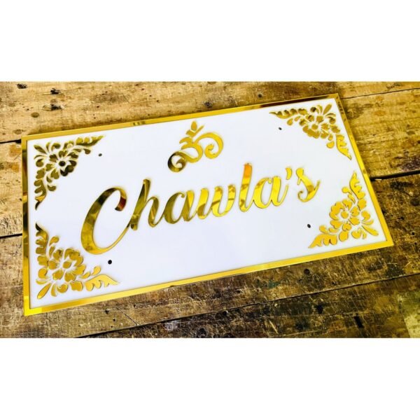 Home Name Plate Acrylic material 3 1