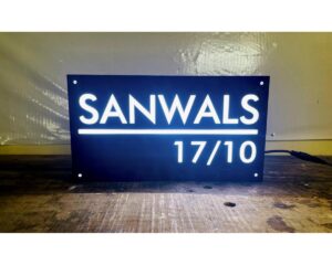 Home Waterproof LED Name Plate