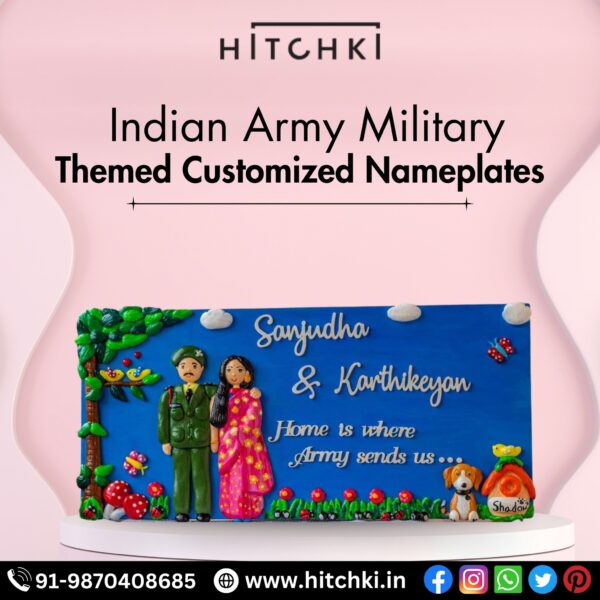 Honoring Valor Beautiful Indian Army Themed Customized Nameplates