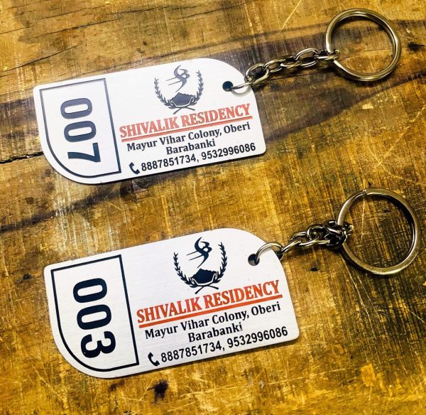 Hotel Engraved Stainless Steel Keychains 2