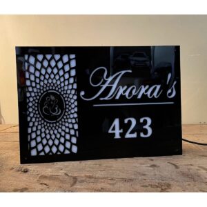 House Acrylic Name Plate | LEDs | waterproof | Online