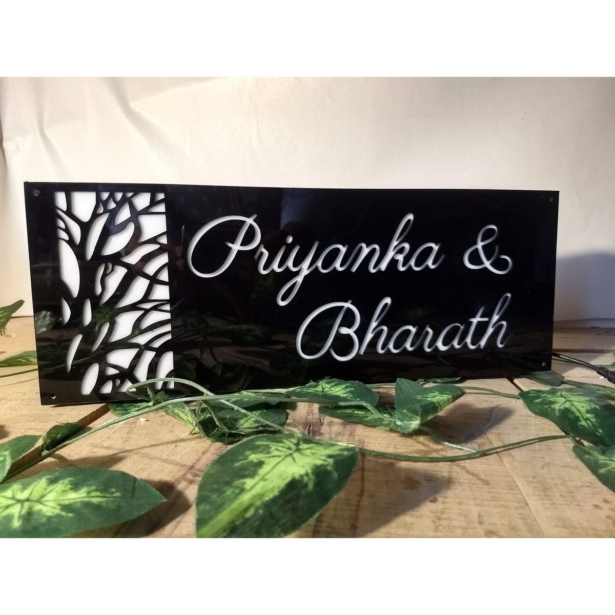 House Name Plate with Light - Acrylic - latest collection - weatherproof 2