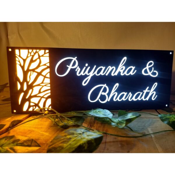 House Name Plate with Light - Acrylic - latest collection - weatherproof