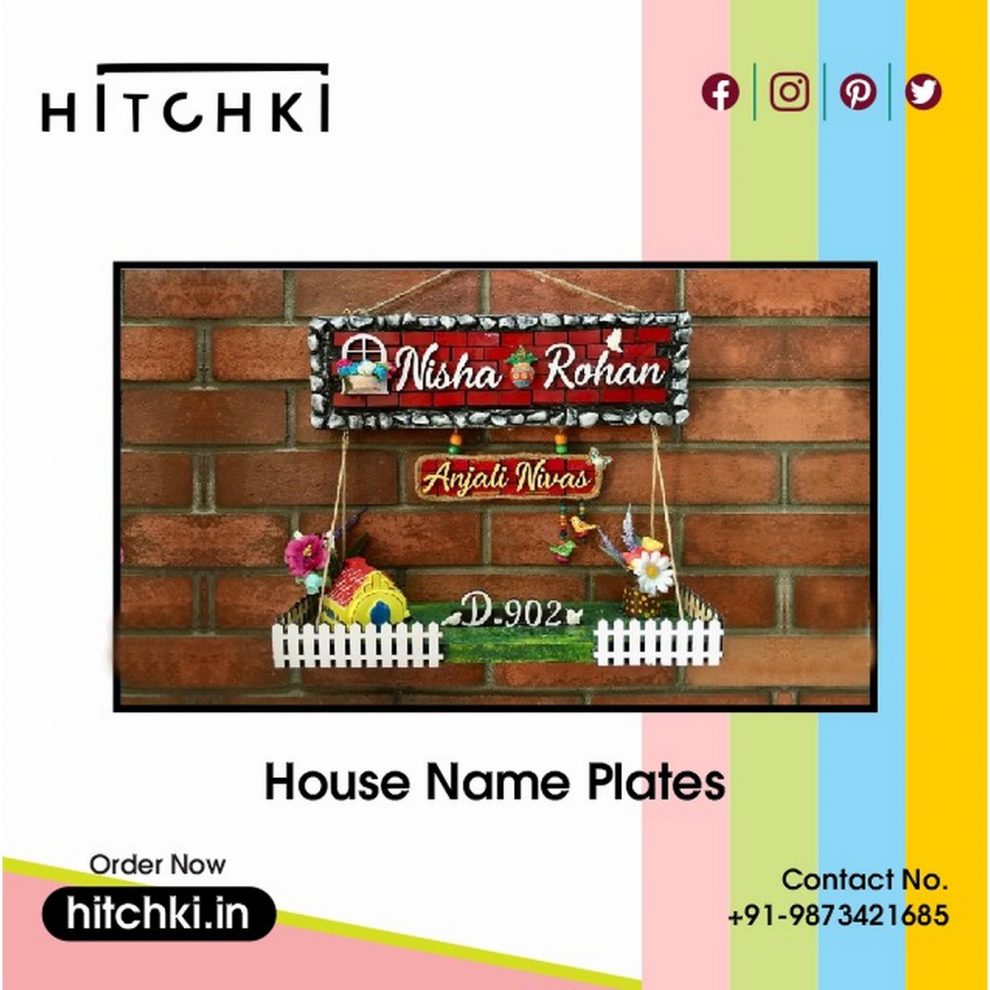 House Numberplate For Gate From Hitchki Hitchki