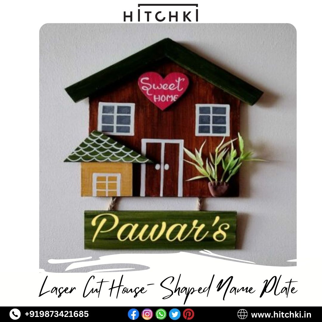 House Shaped Name Plate