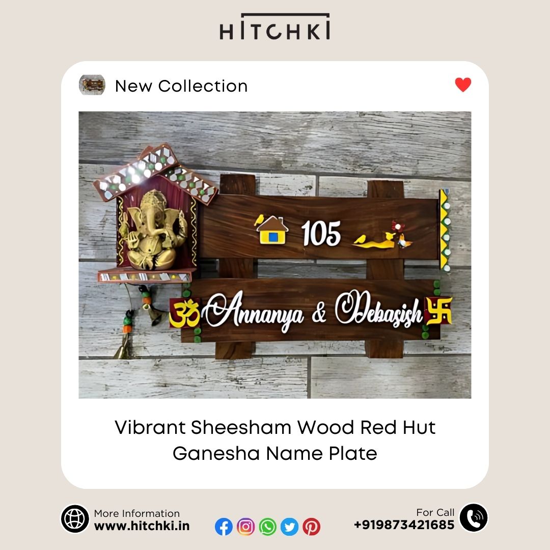 Hut Ganesha Name Plate