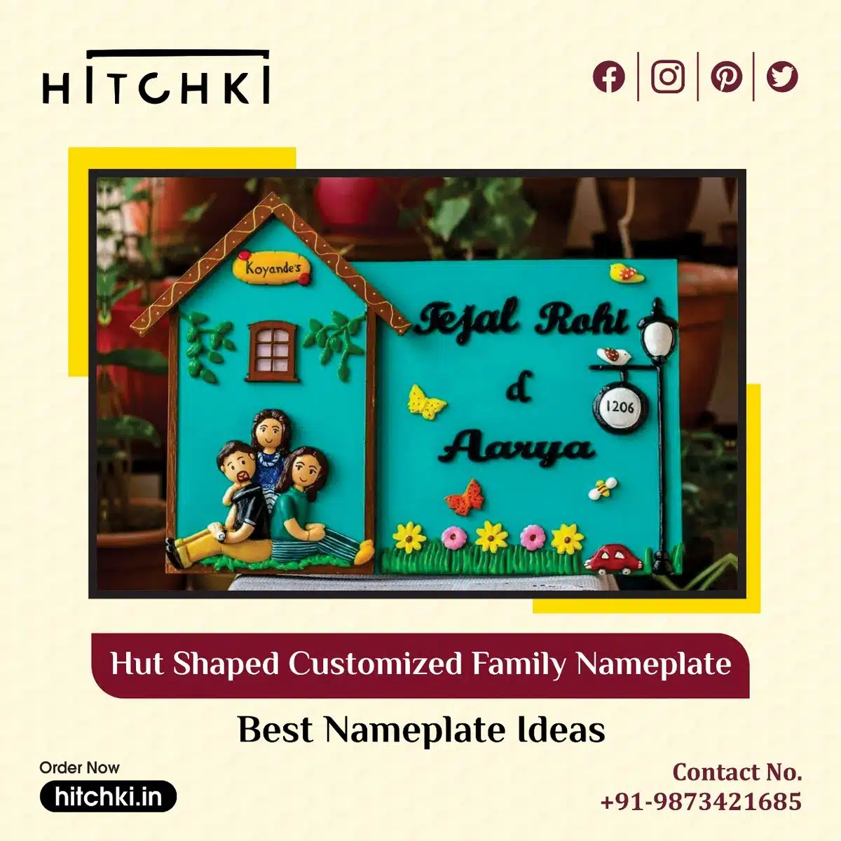Hut Name Plates Personalized Creative Name Plates For Your Home