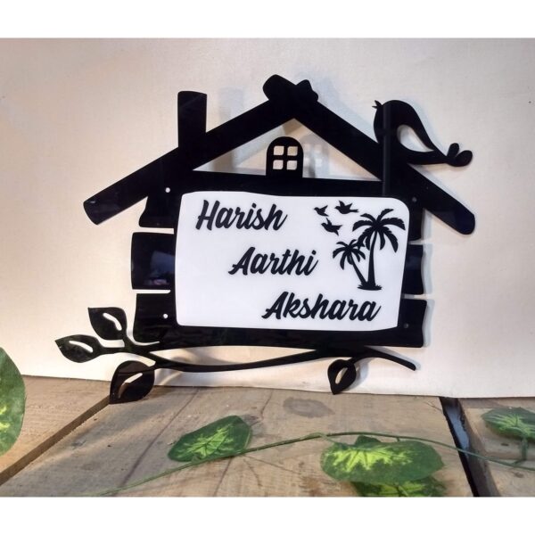 Hut Shape Acrylic House Name Plate latest collection 2