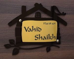 Hut Shape House Name Plate