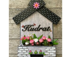 Hut Shape Nameplate With Planter 1