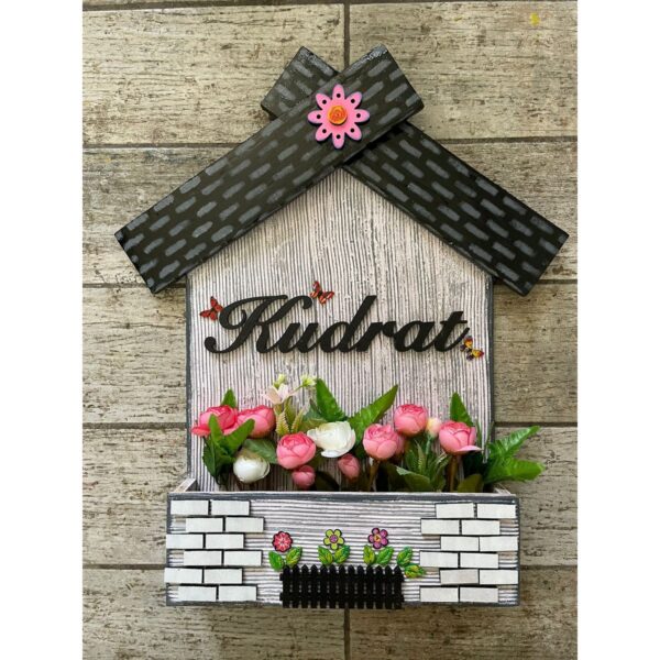 Hut Shape Nameplate With Planter 1