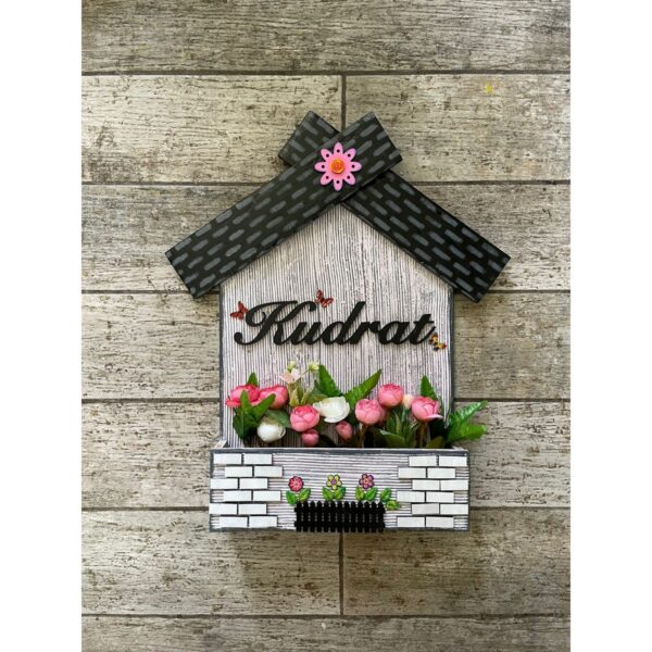 Hut Shape Nameplate With Planter 3